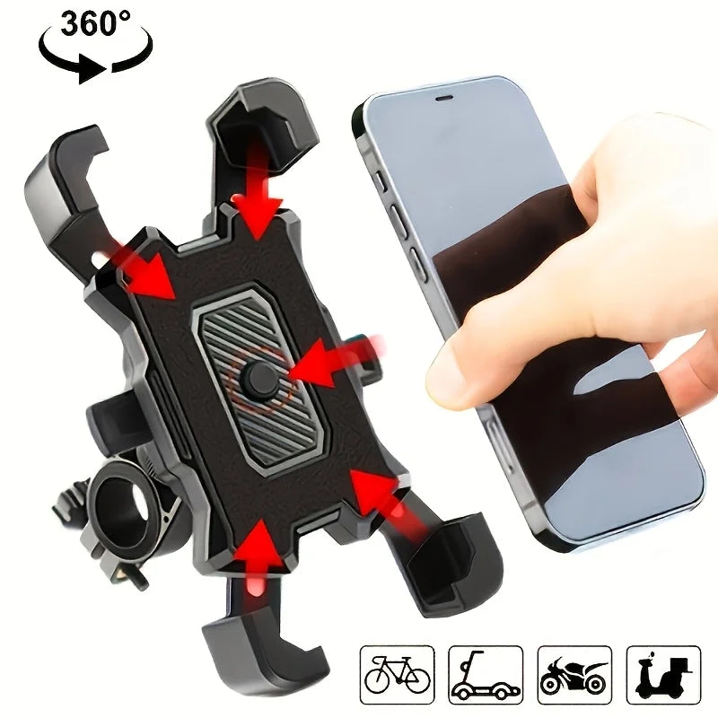 Bicycle Phone Holder with GPS Mount Heavy Duty PVC Bike Phone Mount for Electric Bicycle Motorcycle