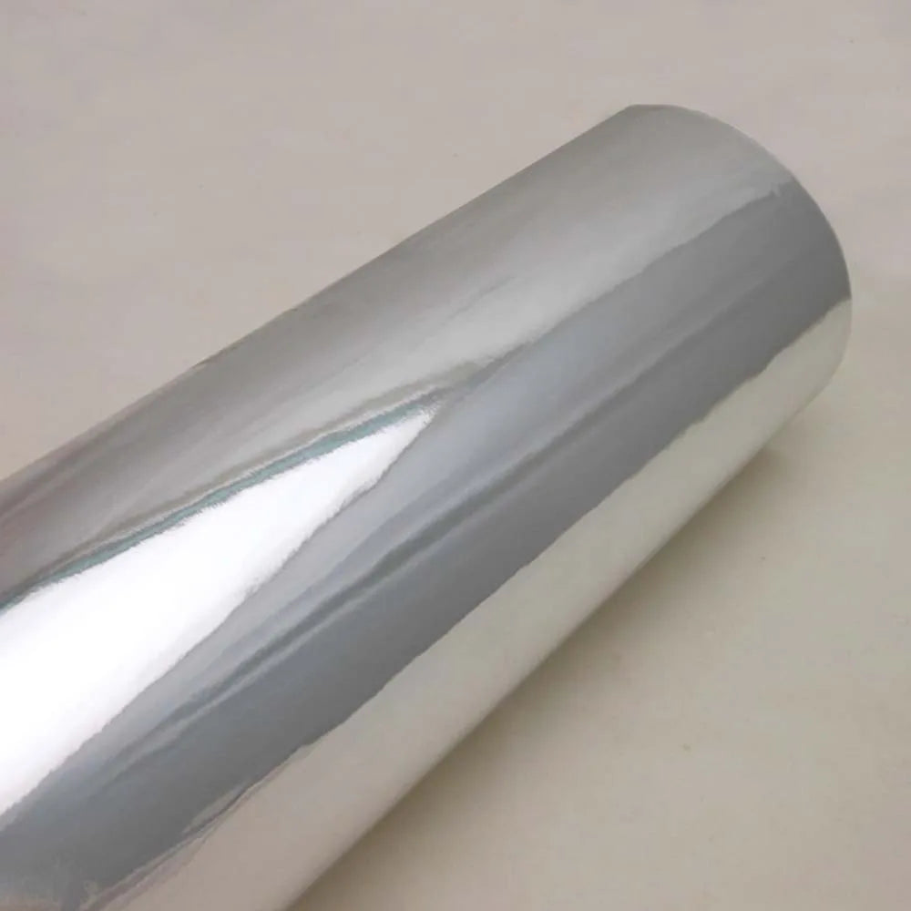 Stretchable Silver Chrome Vinyl Film Wrapping Foil Car Wrap Stickers Motorcycle Tuning Auto Accessories Chrome Mirror Film